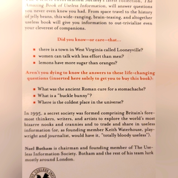 Amazing book of useless information NWT Paperback Funny - Picture 2 of 5